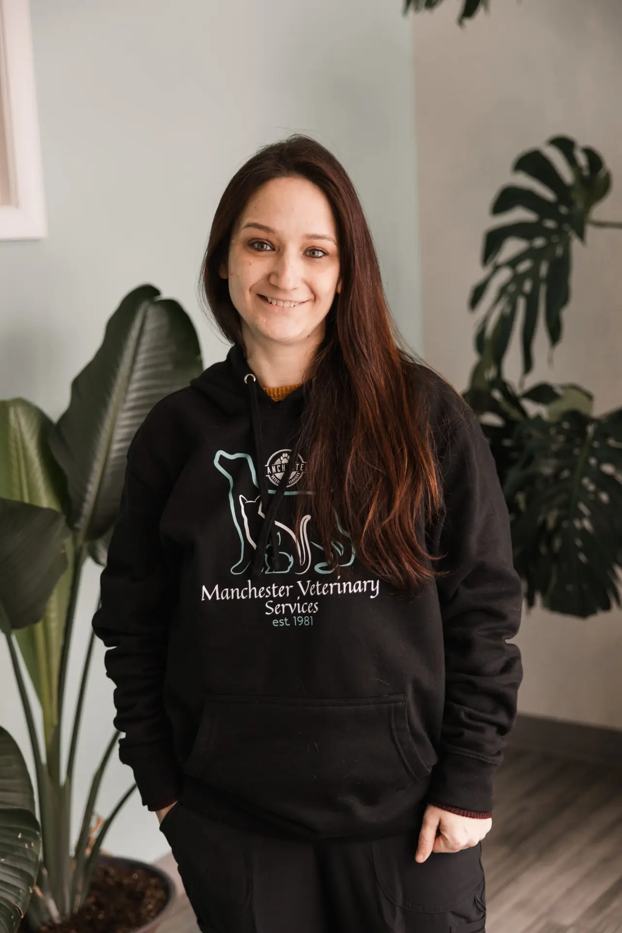 Valerie Mathis, receptionist of Manchester Veterinary Services.